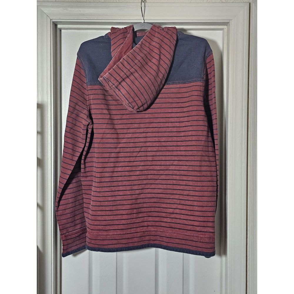 Fat Face Airlie Long Sleeve Knit Hoodie Men's Size Large Red Blue Striped - Picture 2 of 5
